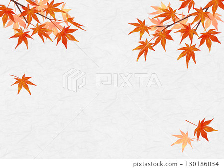 秋葉水彩背景 秋葉水彩背景 130186034