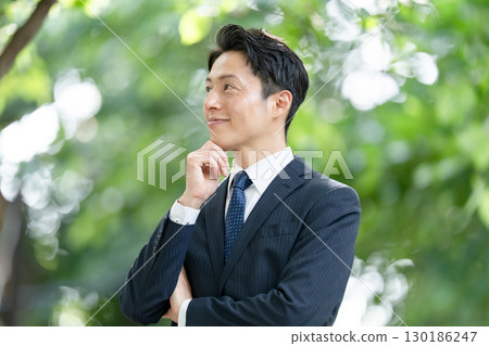 Business male fresh green portrait Business male fresh green portrait 130186247