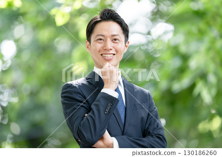 Business male fresh green portrait Business male fresh green portrait 130186260