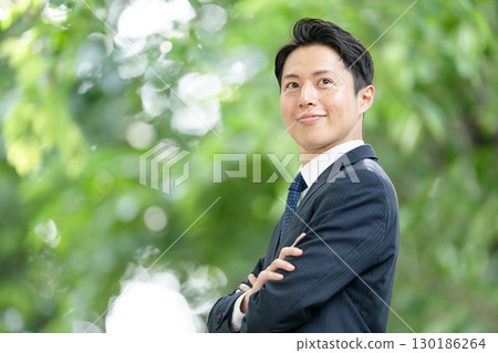 Business male fresh green portrait Business male fresh green portrait 130186264