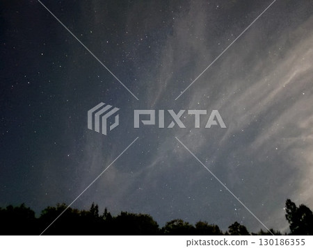 starry sky hidden in clouds 130186355