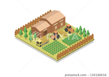 Isometric Farm Isometric Farm 130186638