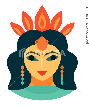Vector isolated illustration of celebration navaratri 130186949