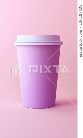 Disposable paper pink glass cup for coffee and tea for promotion branding product 130187028