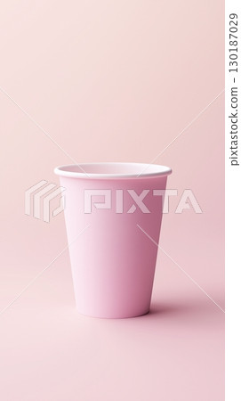 Disposable paper pink glass cup for coffee and tea for promotion branding product 130187029