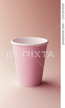 Disposable paper pink glass cup for coffee and tea for promotion branding product 130187030