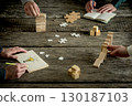 Businessmen sharing ideas concept 130187103