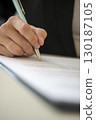 Woman signing contract 130187105