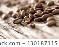 Fresh roasted coffee beans 130187115