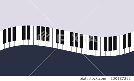 Curved Piano Keyboard 130187252