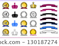 Ranking medals, crowns and ribbons 130187274