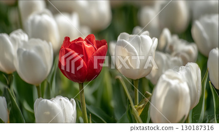 Standout personality: red tulips Standout personality: red tulips 130187316