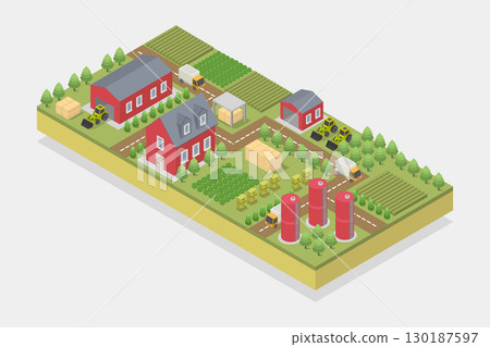 Isometric Farm Isometric Farm 130187597