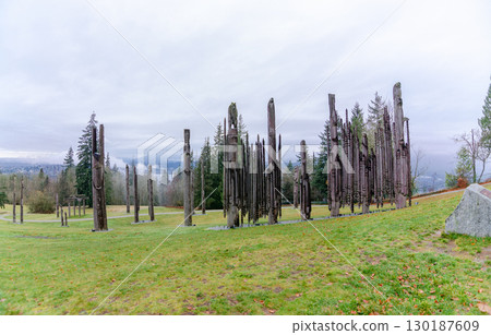 Burnaby Mountain Park in Burnaby, Vancouver, BC, Canada 130187609