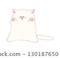 Kitten standing up and threatening 130187650