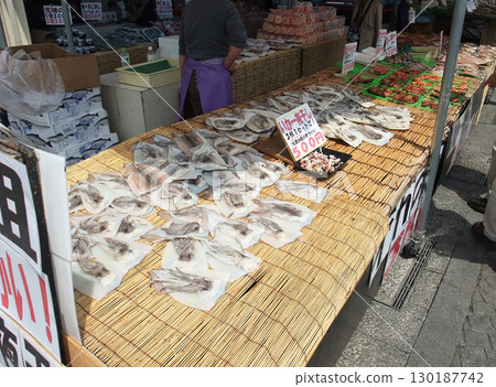 Overnight dried squid, Nakaminato Fish Market, Minatohonmachi, Hitachinaka City, Ibaraki Prefecture 130187742