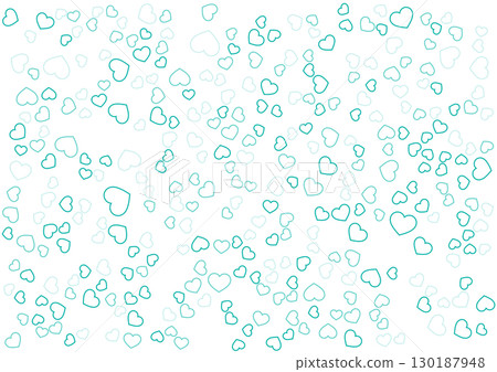 Heart pattern background, 3 green colors, border heart 130187948