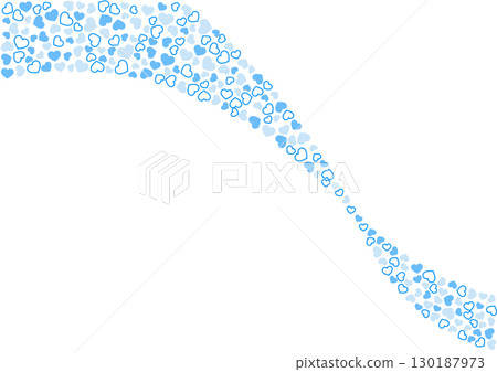 Heart pattern background Blue 3 colors border and solid color heart 130187973
