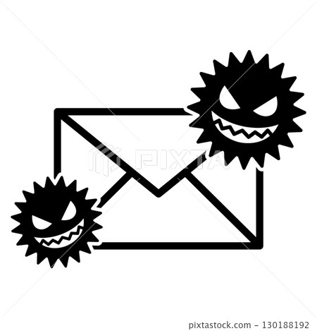 Virus email icon 130188192