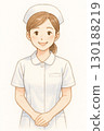微笑的護士插畫（女性，白大褂，安全感） 130188219
