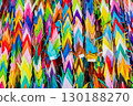 Thousand origami cranes wishing for peace 130188270