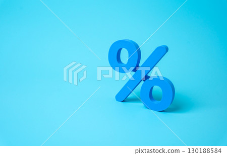 Percentage figure. Financial services, loan interest, credit rate, bank deposits, savings account, mortgage, investment returns, finance symbol, lending conditions 130188584