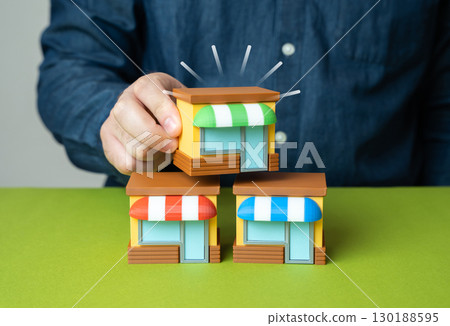 Open a new store and expand your business. Retail growth, new branch, entrepreneurship, sales increase, market expansion, small business development, customer access 130188595