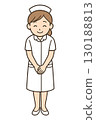 護士鞠躬的插圖（醫院禮儀） 130188813