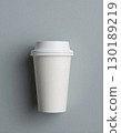 White Paper Coffee Cup with Plastic Lid 130189219