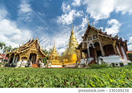 Wat Phra Singh in Chiang Mai, Thailand. Wat Phra Singh is located in the western part of the old city centre of Chiang Mai , Thailand Wat Phra Singh in Chiang Mai, Thailand. Wat Phra Singh is located in the western part of the old city centre of Chiang Mai , Thailand 130189238