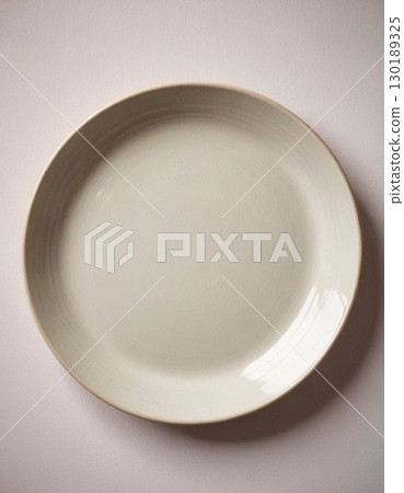 white plate on white background 130189325