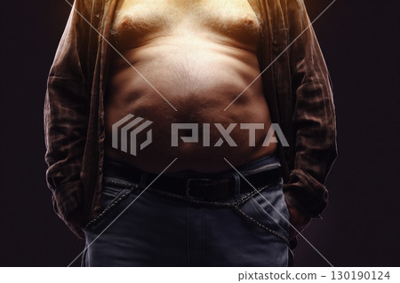 Obesity. part of the human body Obesity. part of the human body 130190124