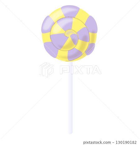 棒棒糖黃色和淺紫色 130190182