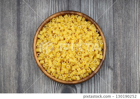 Italian Food background on wooden table. Top view. 130190252