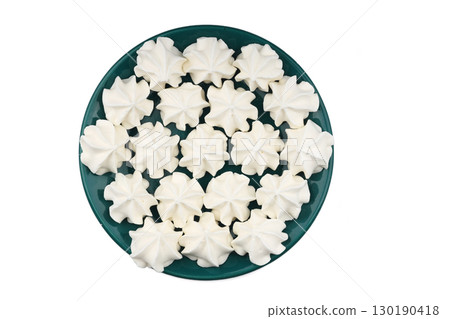 Meringue is a homemade French dessert made by mixing sugar and cooked eggs. Meringue is a homemade French dessert made by mixing sugar and cooked eggs. 130190418