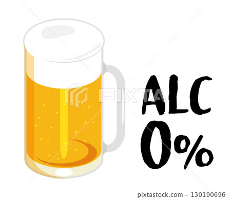 0%酒精啤酒插圖 130190696