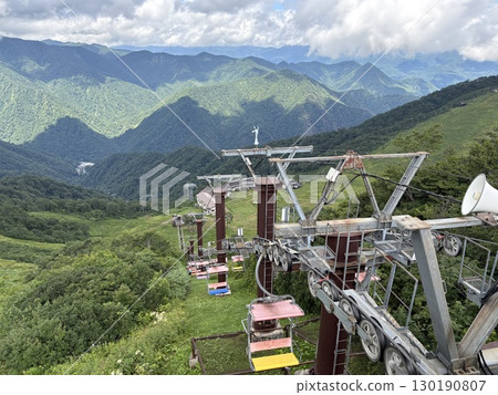 從谷川岳天神颱站眺望纜車站_夏季的谷川岳索道纜車 從谷川岳天神颱站眺望纜車站_夏季的谷川岳索道纜車 130190807