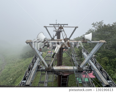 Misty Tanigawadake Tenjindaira Station _ Summer Tanigawadake Ropeway Lift _ In the fog 130190813