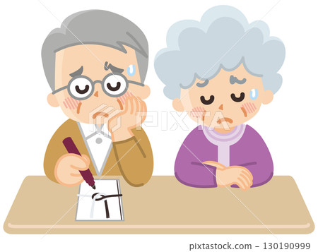 Elderly people worry about what to write on condolence envelopes 130190999