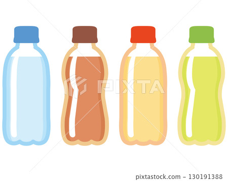 彩色塑膠瓶裝飲料 130191388