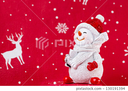 snowman in studio 130191394
