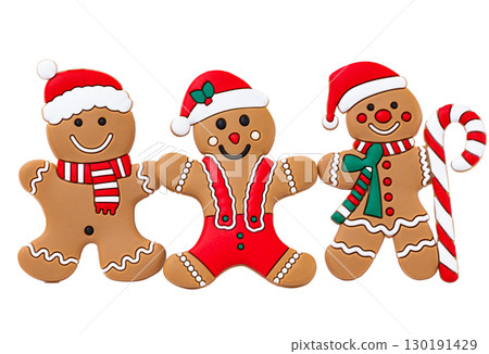 gingerbread christmas man isolated gingerbread christmas man isolated 130191429