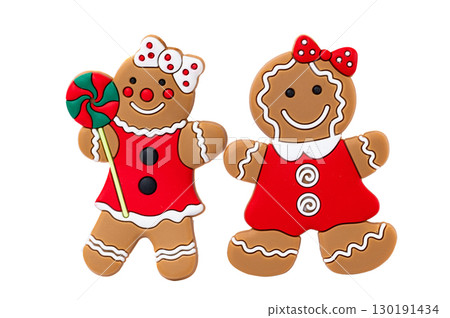 gingerbread christmas man isolated 130191434