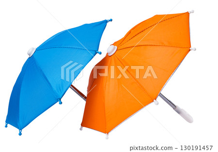 colored umbrella isolated 130191457