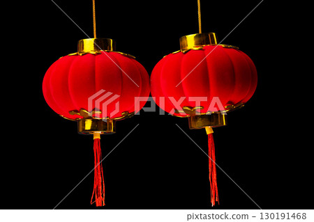 chinese new year lanterns isolated 130191468