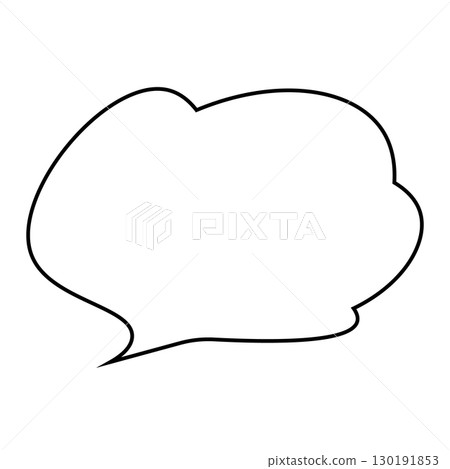Simple speech bubble illustration on white background 130191853
