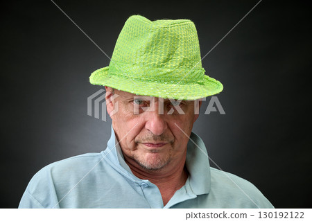 Portrait of a senior man in a vintage Harcourt style lighting Portrait of a senior man in a vintage Harcourt style lighting 130192122