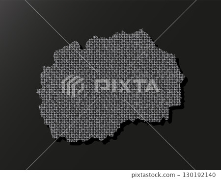 Map North Macedonia silver sequin, glitter sparkle Map North Macedonia silver sequin, glitter sparkle 130192140