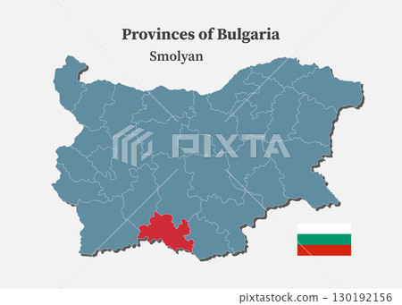 Vector map of Bulgaria - Smolyan Province 130192156
