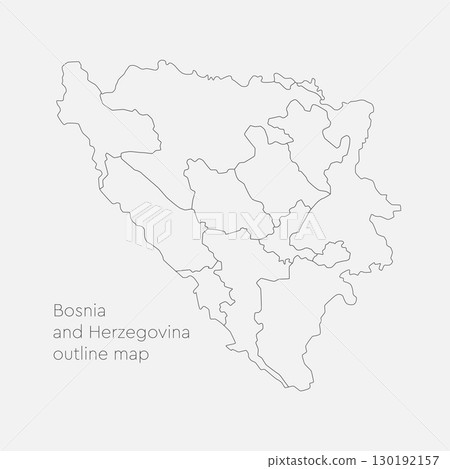 Vector map Bosnia Herzegovina divided on regions Vector map Bosnia Herzegovina divided on regions 130192157